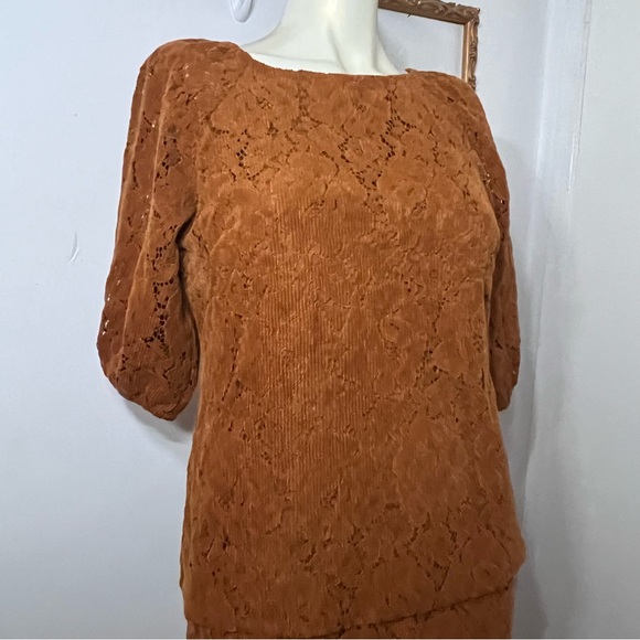 HTF Anthropologie DOLAN Collection Hattie Corduroy Overall Dress & Blouse Small - Picture 16 of 16